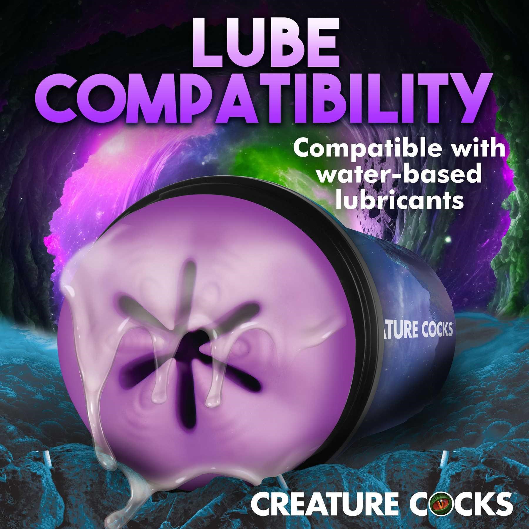 Creature Cocks Wormhole Alien Stroker compatible with water based lubes