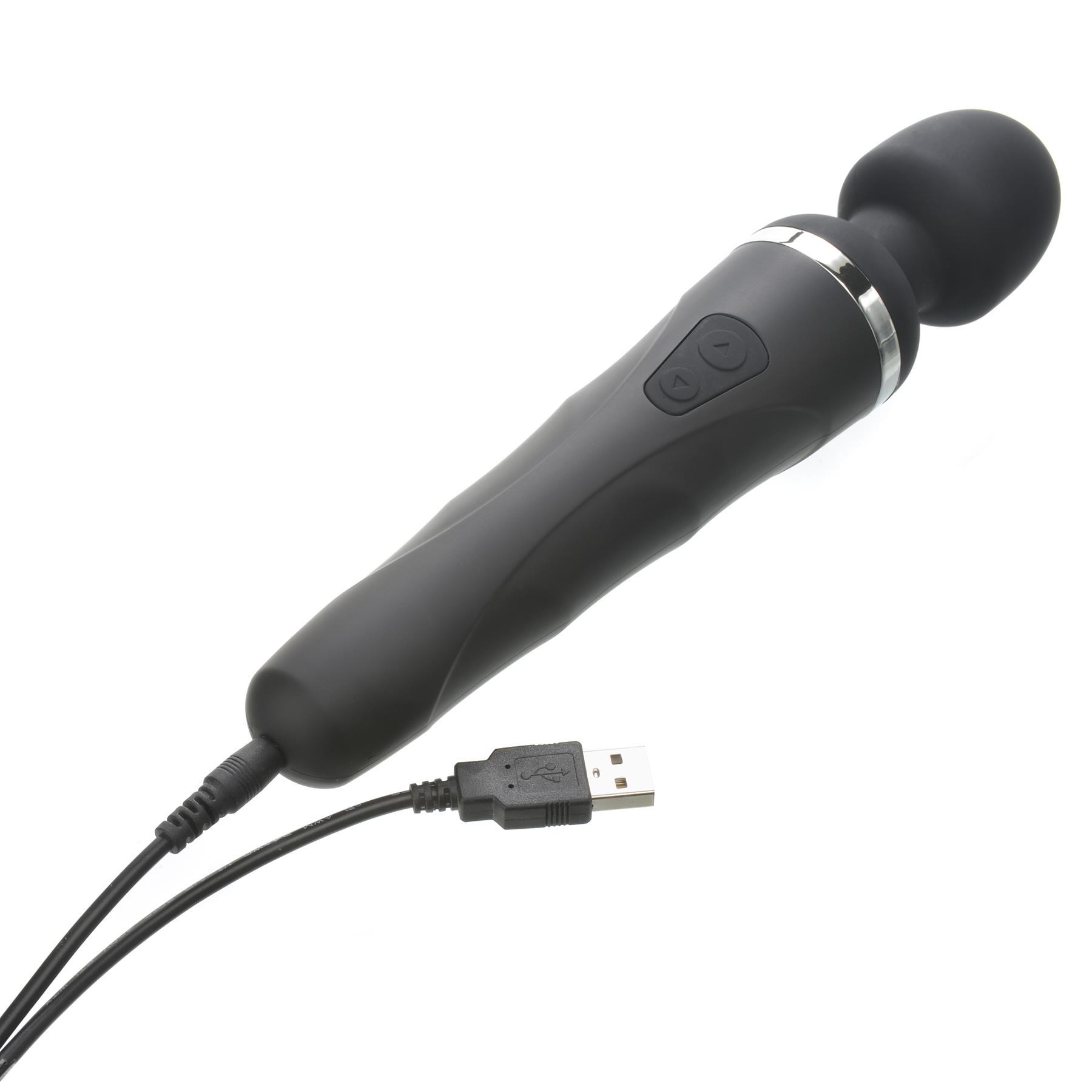 Lovense Domi 2 Bluetooth Wand Massager- Showing Where Charging Cable is Placed