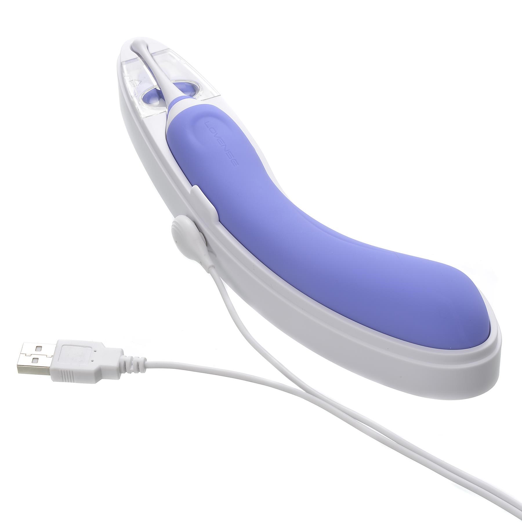 Lovense Hyphy Bluetooth Dual End Vibrator- Showing Where Charging Cable is Placed