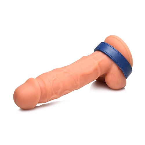 Cock Gear Velcro Leather Cock Ring shown on dildo