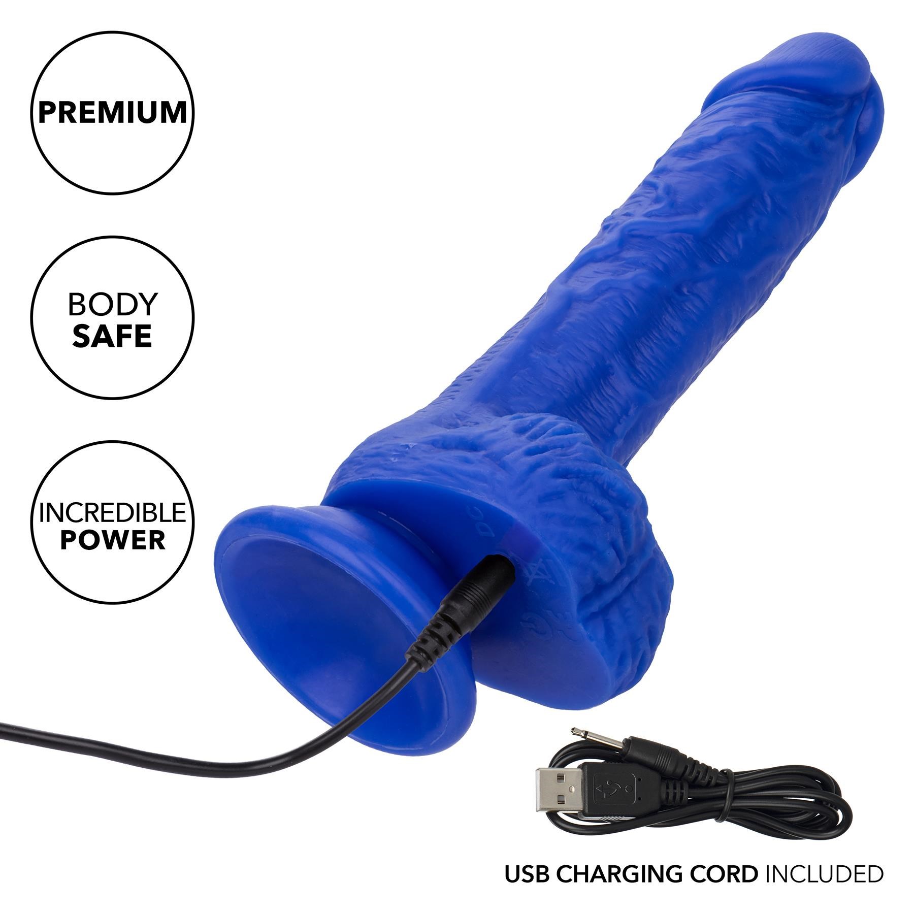 Admiral 7 Inch Vibrating Sailor Dildo - Showing Where Charging Cable is Placed