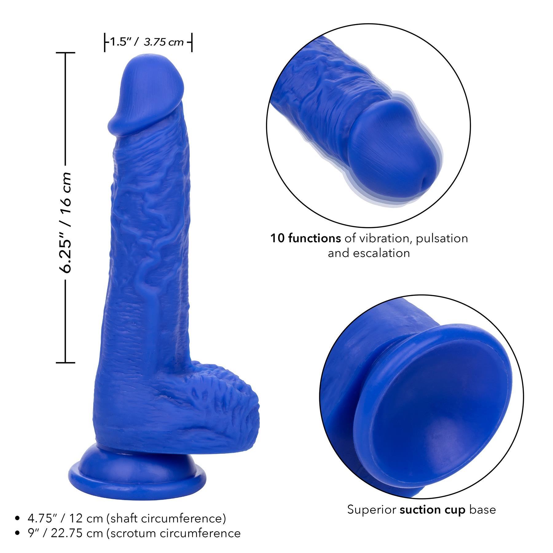 Admiral 7 Inch Vibrating Sailor Dildo - Instructions and Dimensions