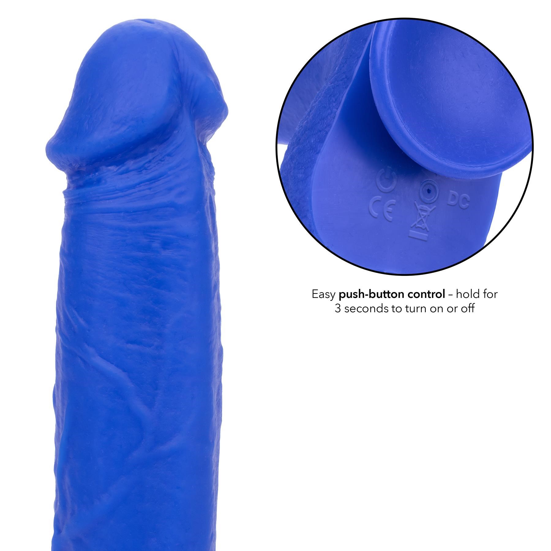 Admiral 8 Inch Vibrating Captain Dildo - Product Shot - Showing Suction Cup