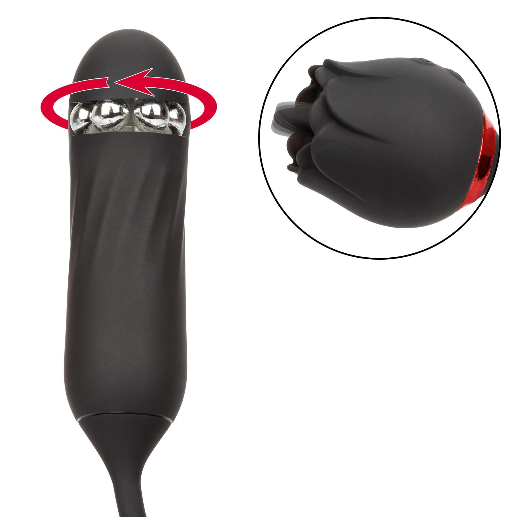 French Kiss Elite Lover Clitorial and Rotating Anal Vibrator - Product Shot - Showing Features