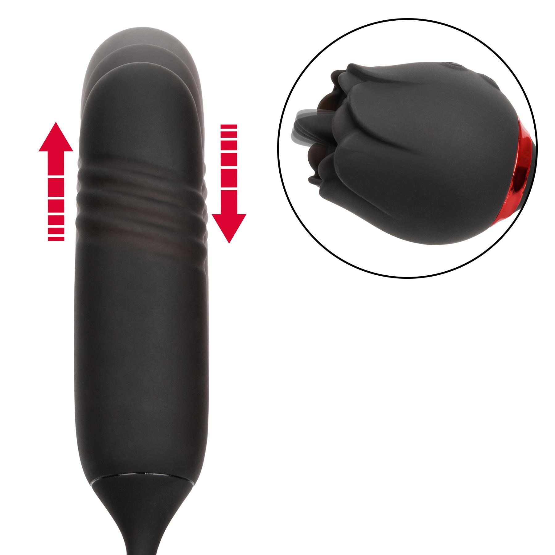 French Kiss Elite Romeo Clitoral and Thrusting Anal Vibrator - Functions