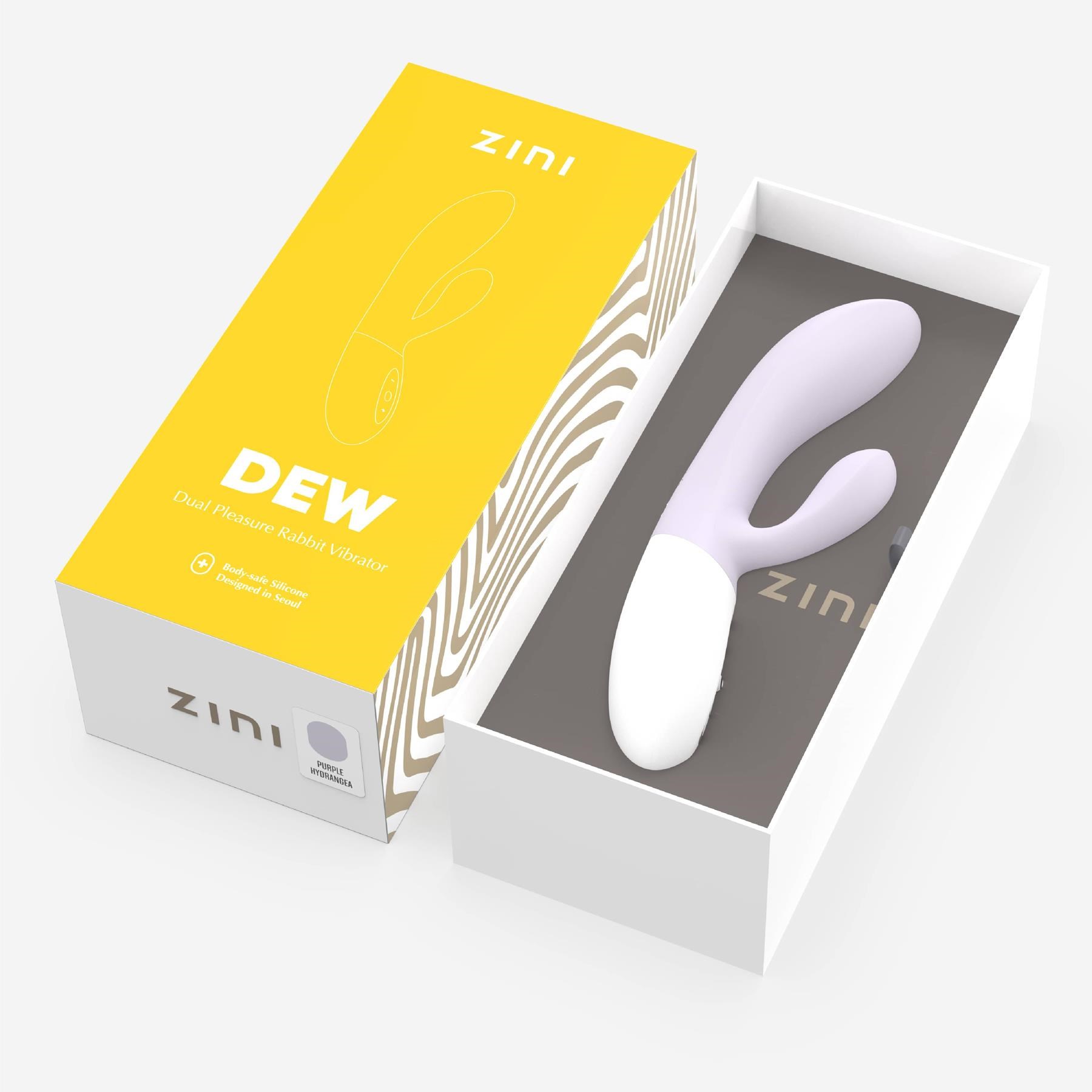 Zini Dew Dual Pleasure Rabbit - Open Packaging - Showing Product