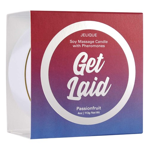 MASSAGE CANDLE WITH PHEROMONES -GET LAID side of packaging 2