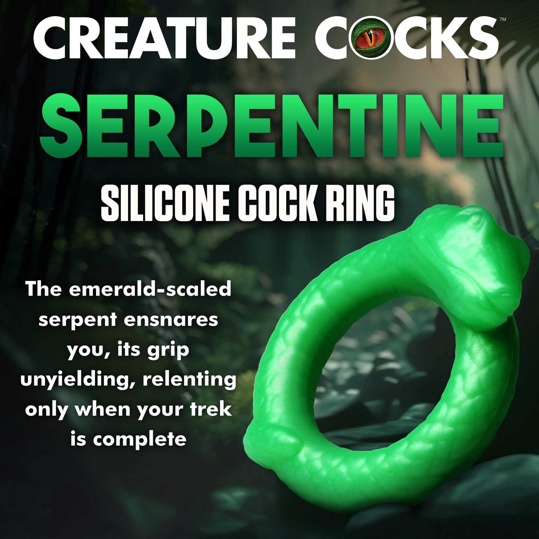Creature Cocks Serpentine Silicone Cock Ring features call out sheet #2