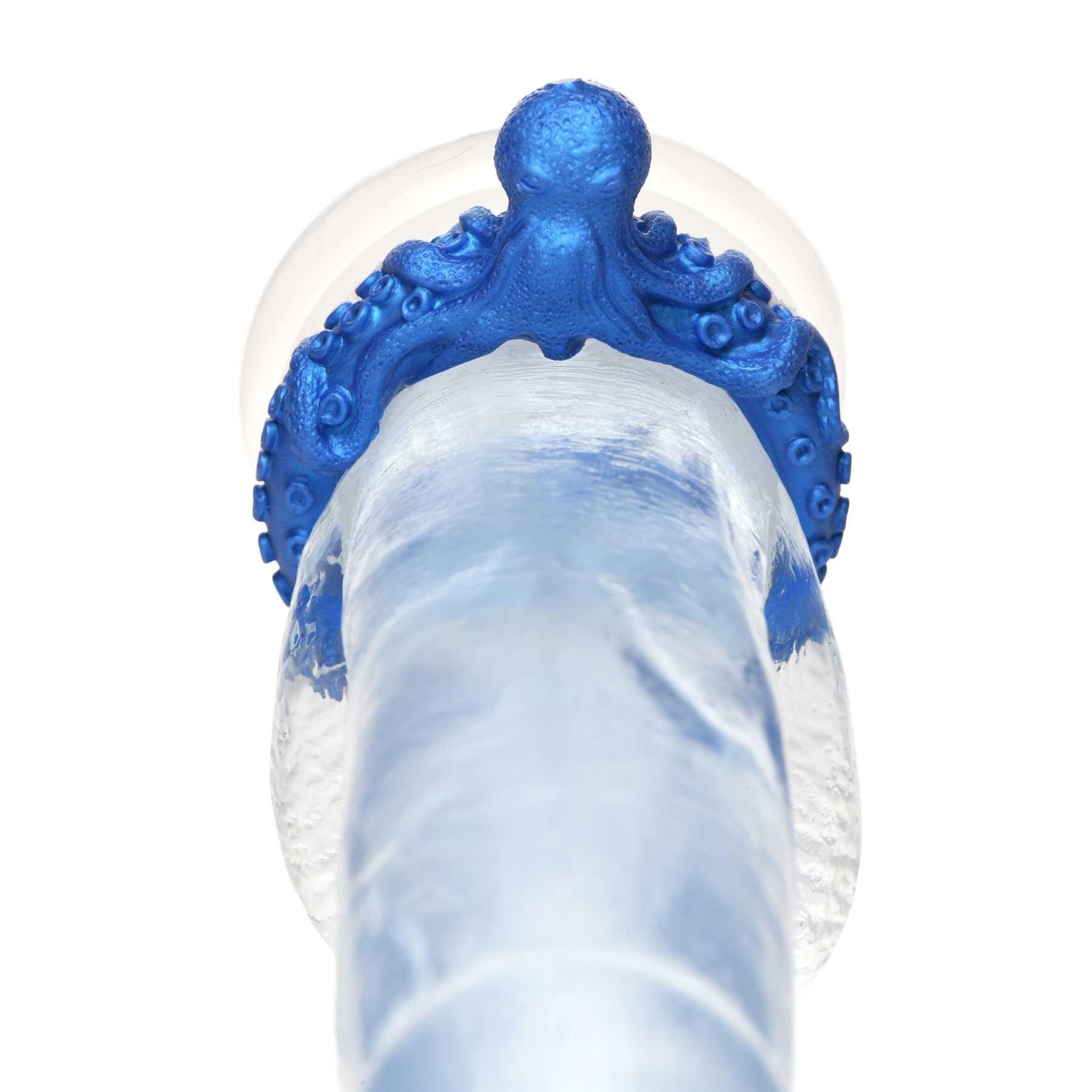 Creature Cocks Poseidon's Octo-Ring Silicone Cock Ring shown on base of dildo