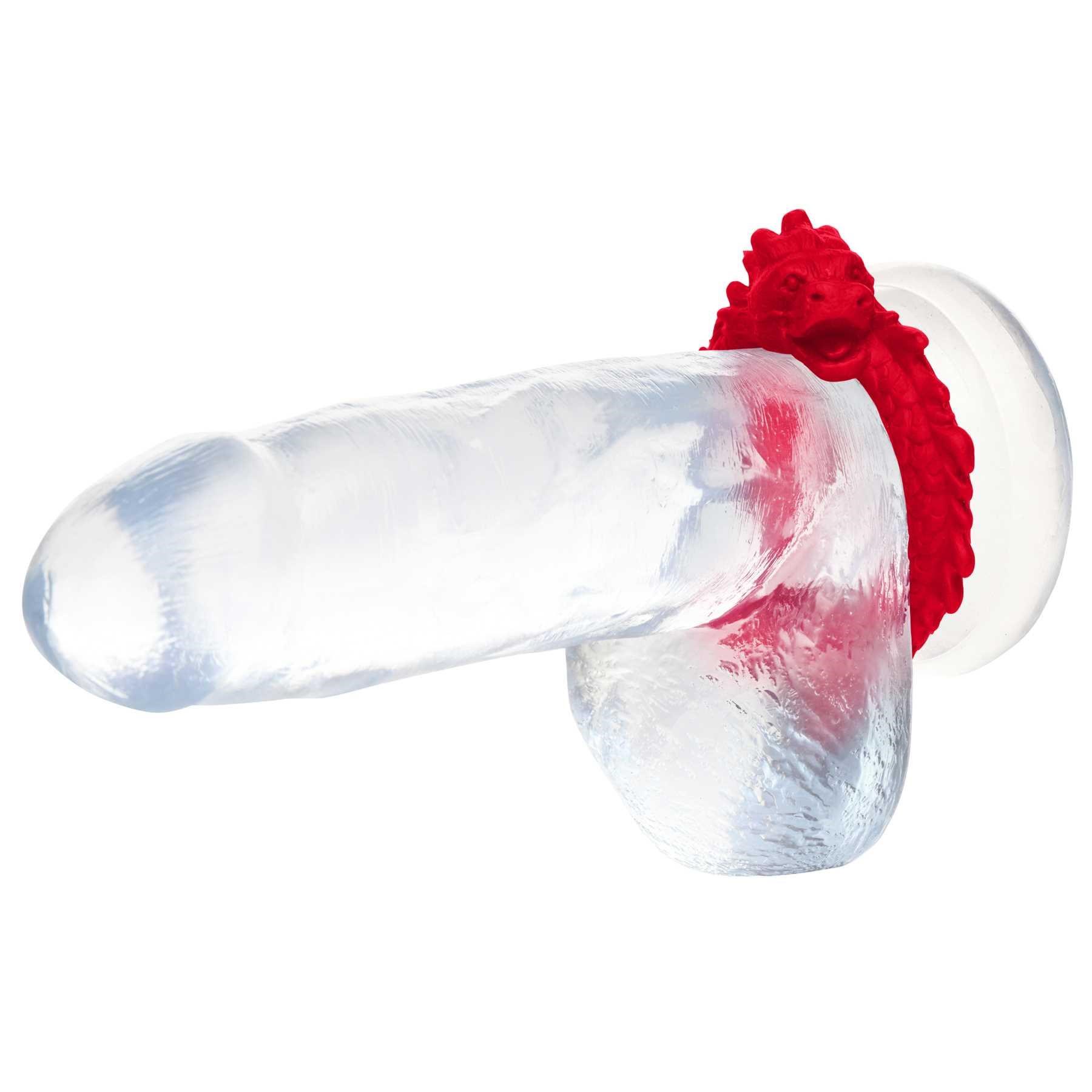 Creature Cocks Rise of the Dragon Silicone Cock  Ring side view on dildo