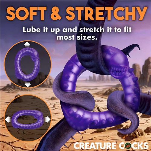 Creature Cocks Slitherine Silicone Cock Ring features call out sheet #1
