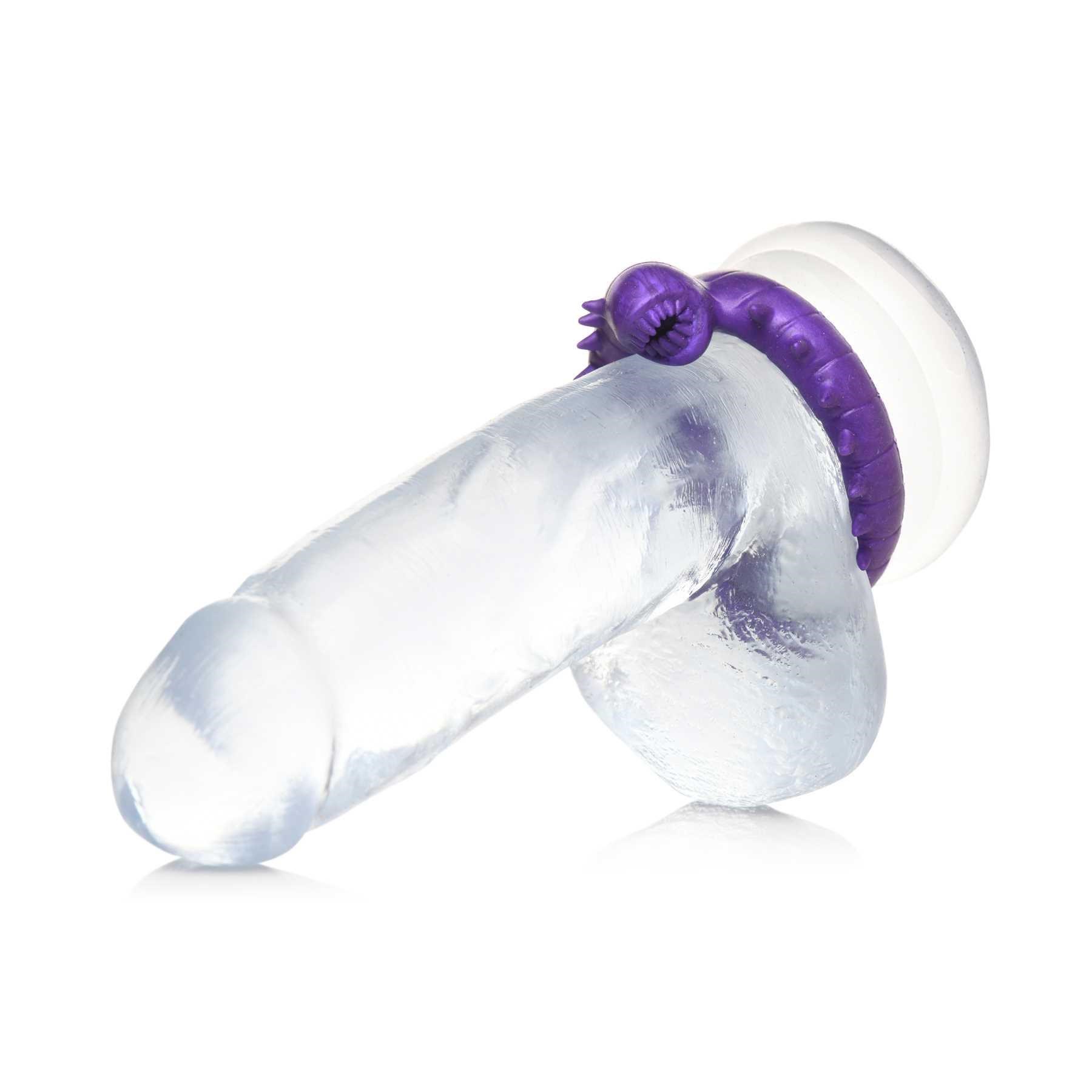 Creature Cocks Slitherine Silicone Cock Ring shown on dildo