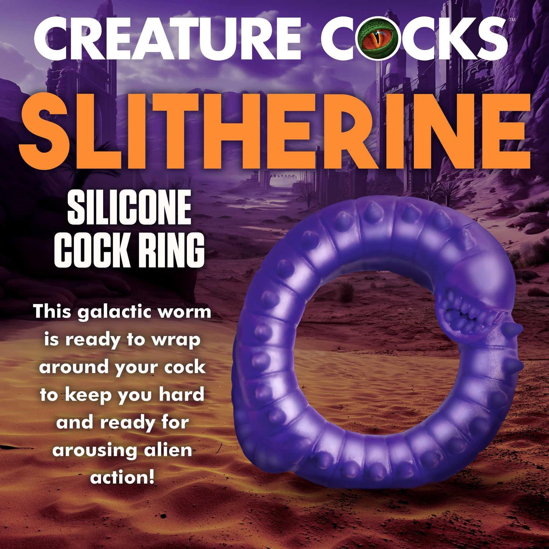 Creature Cocks Slitherine Silicone Cock Ring features call out sheet #3