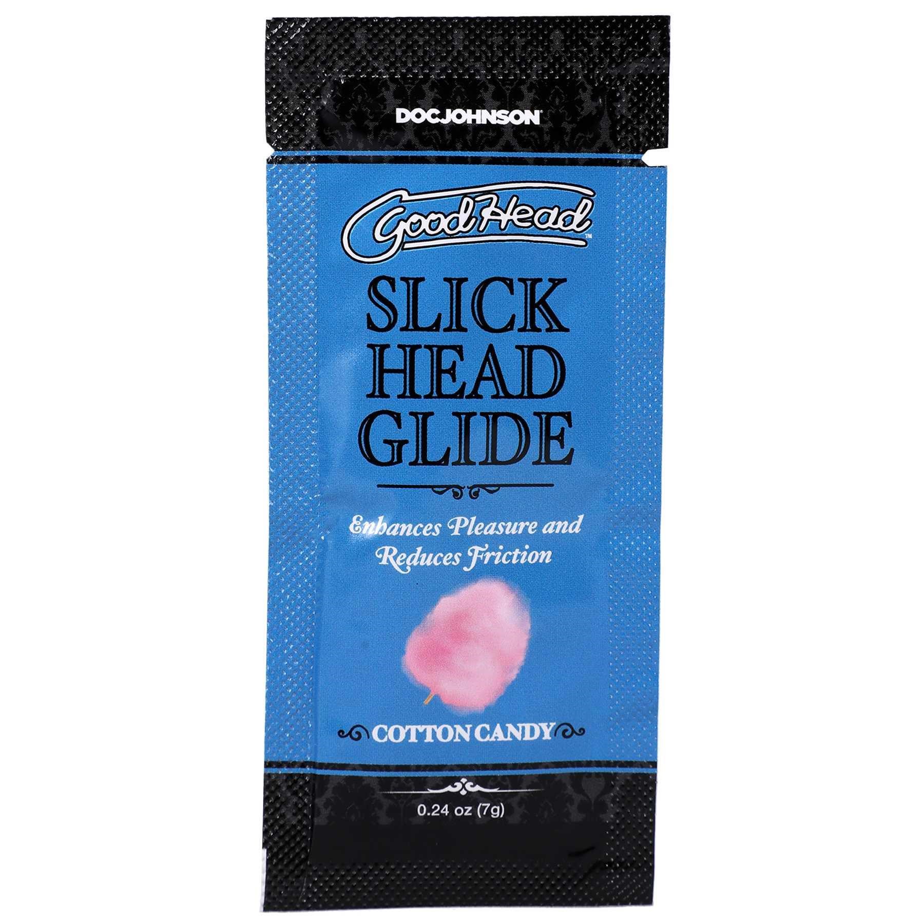 GoodHead - Slick Head Glide -cotton candy front of package-  0.24 oz.