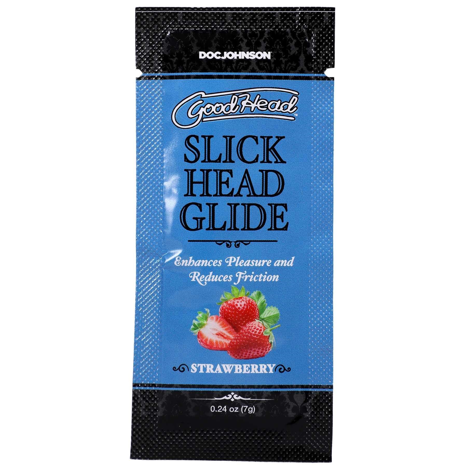 GoodHead - Slick Head Glide -strawberry front of package-  0.24 oz.
