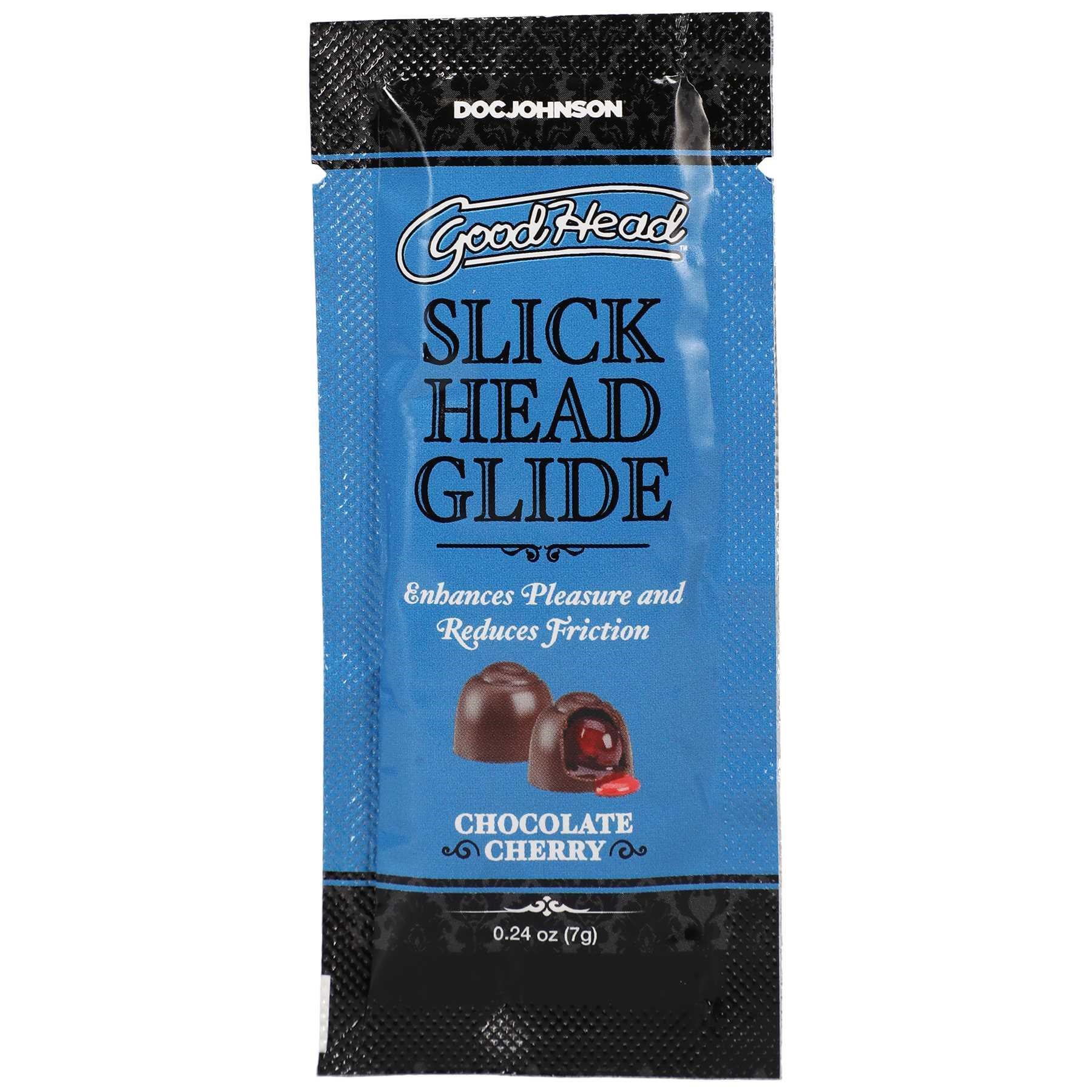 GoodHead - Slick Head Glide -chocolate cherry front of package-  0.24 oz.