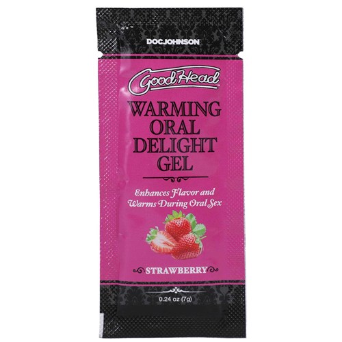 GoodHead - Warming Head Oral Delight Gel - strawberry - 0.24 oz. front of packaging