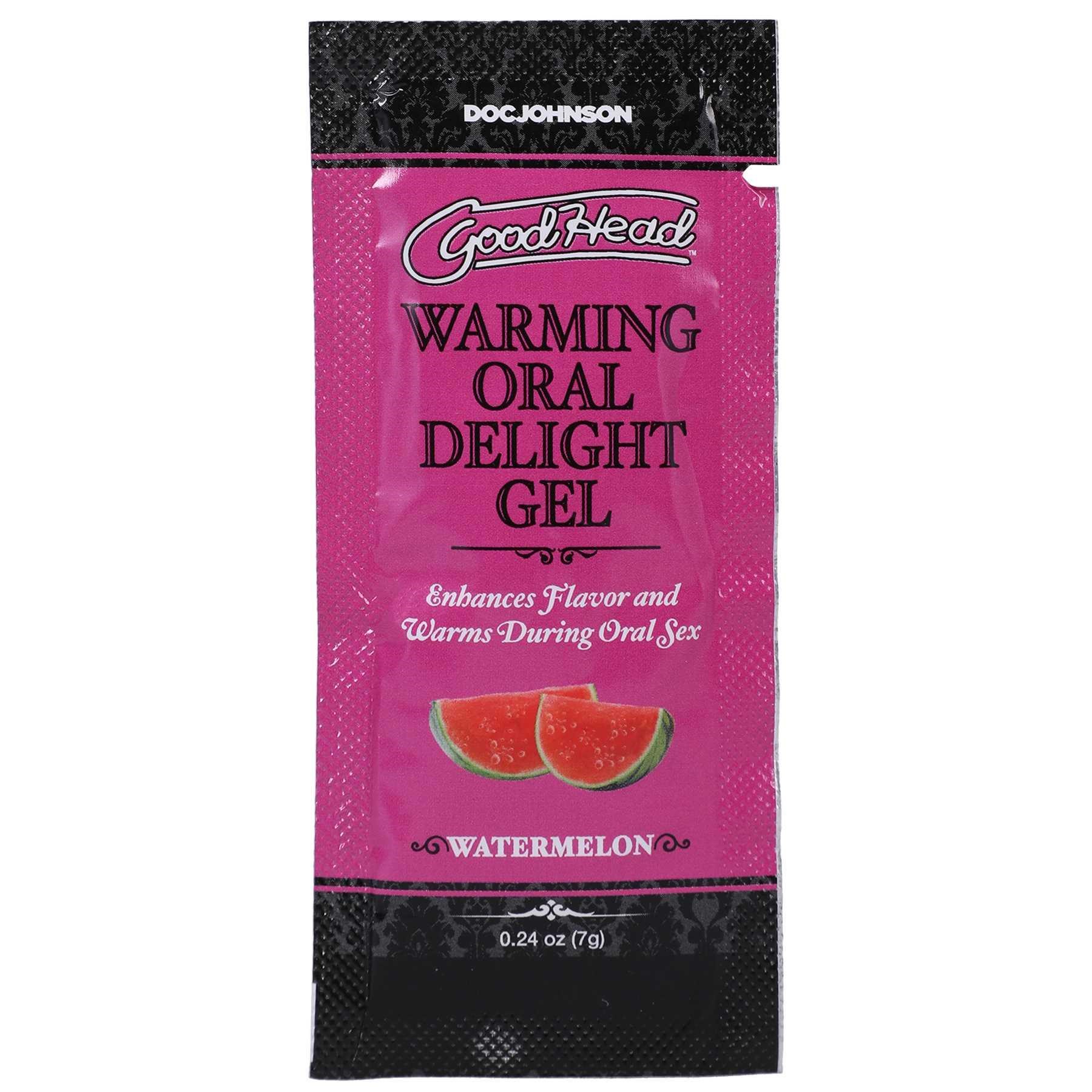 GoodHead - Warming Head Oral Delight Gel - watermelon - 0.24 oz. front of packaging