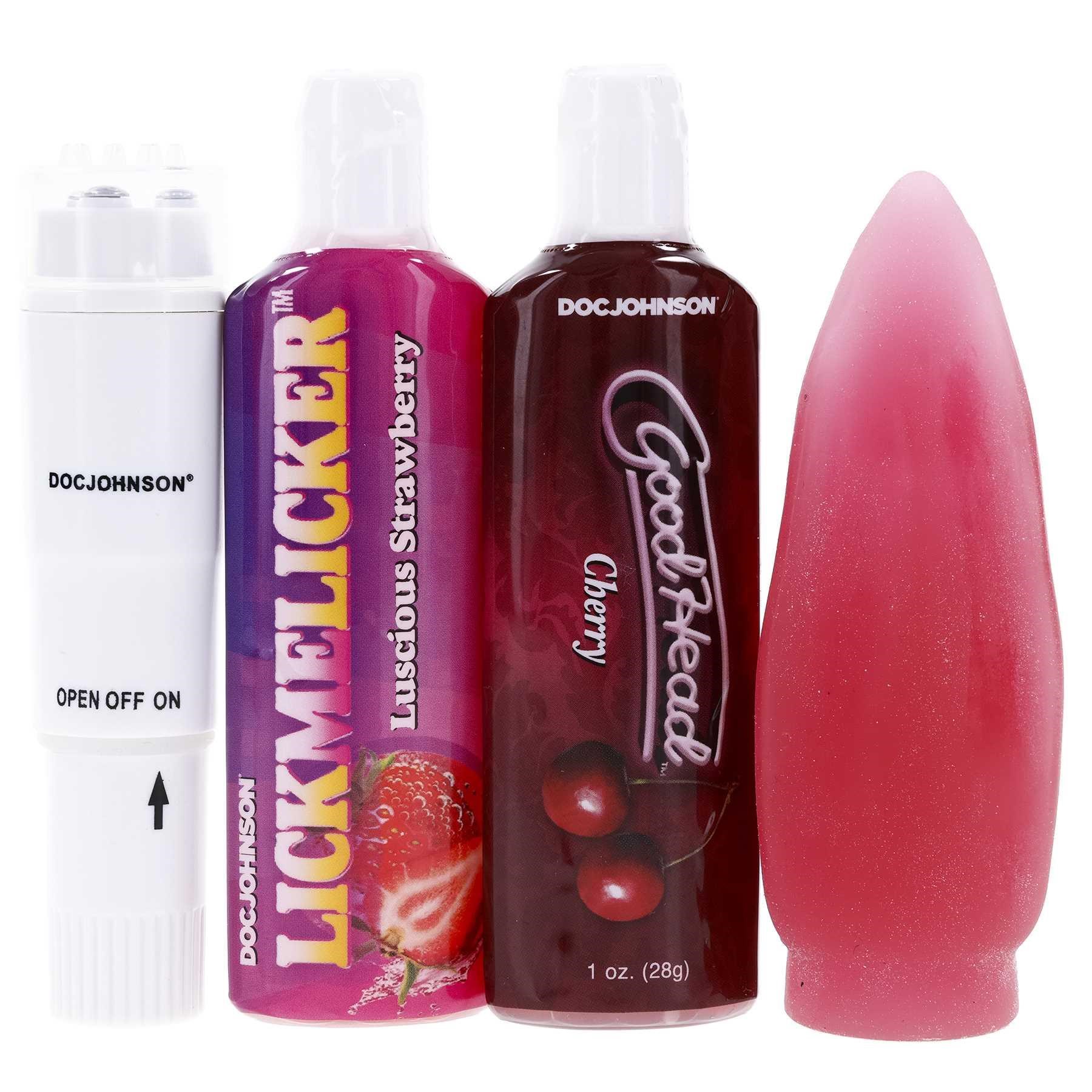 Oral Delight Couples Kit with tongue attachment on rocket vibe