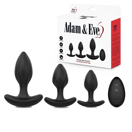 Vibrating Silicone Anal Trainer Set Product and Packaging