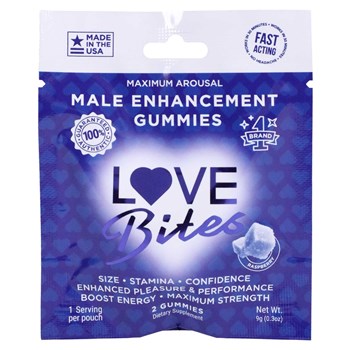 Love Bites - Male Enhancements Gummies -  2 pcs per pack - 0.3 oz. front of package