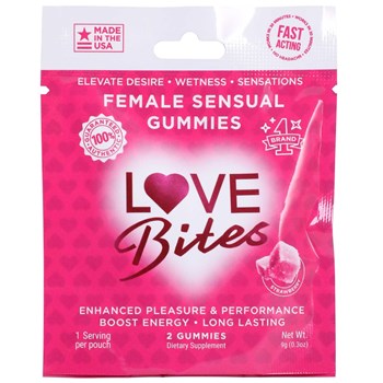 Love Bites - Female Sensual Gummies - 2 pcs per pack - 0.3 oz.