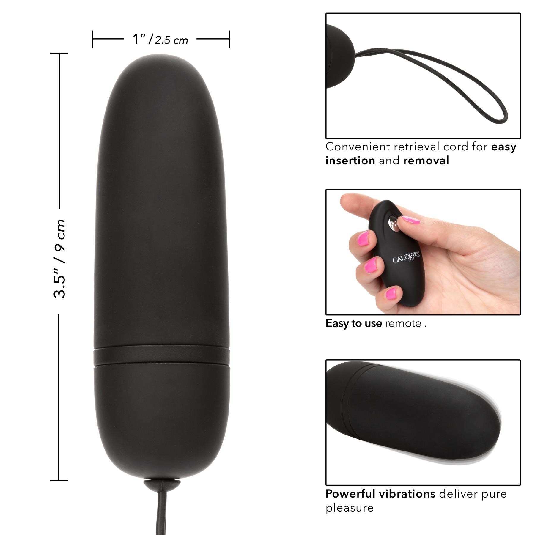 Silicone Remote Bullet - Dimensions and Instructions