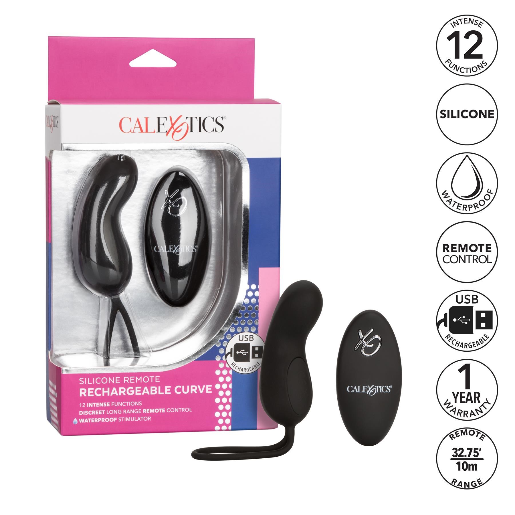 Silicone Remote Rechargeable Curve Bullet - Features