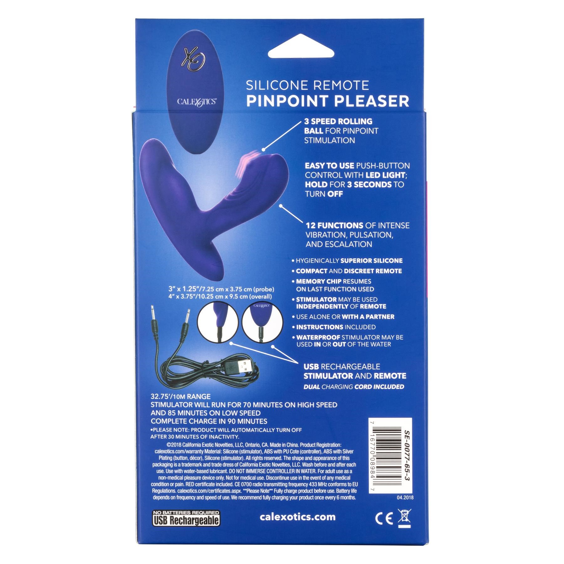 Silicone Remote Pinpoint Pleaser - Packaging - Back