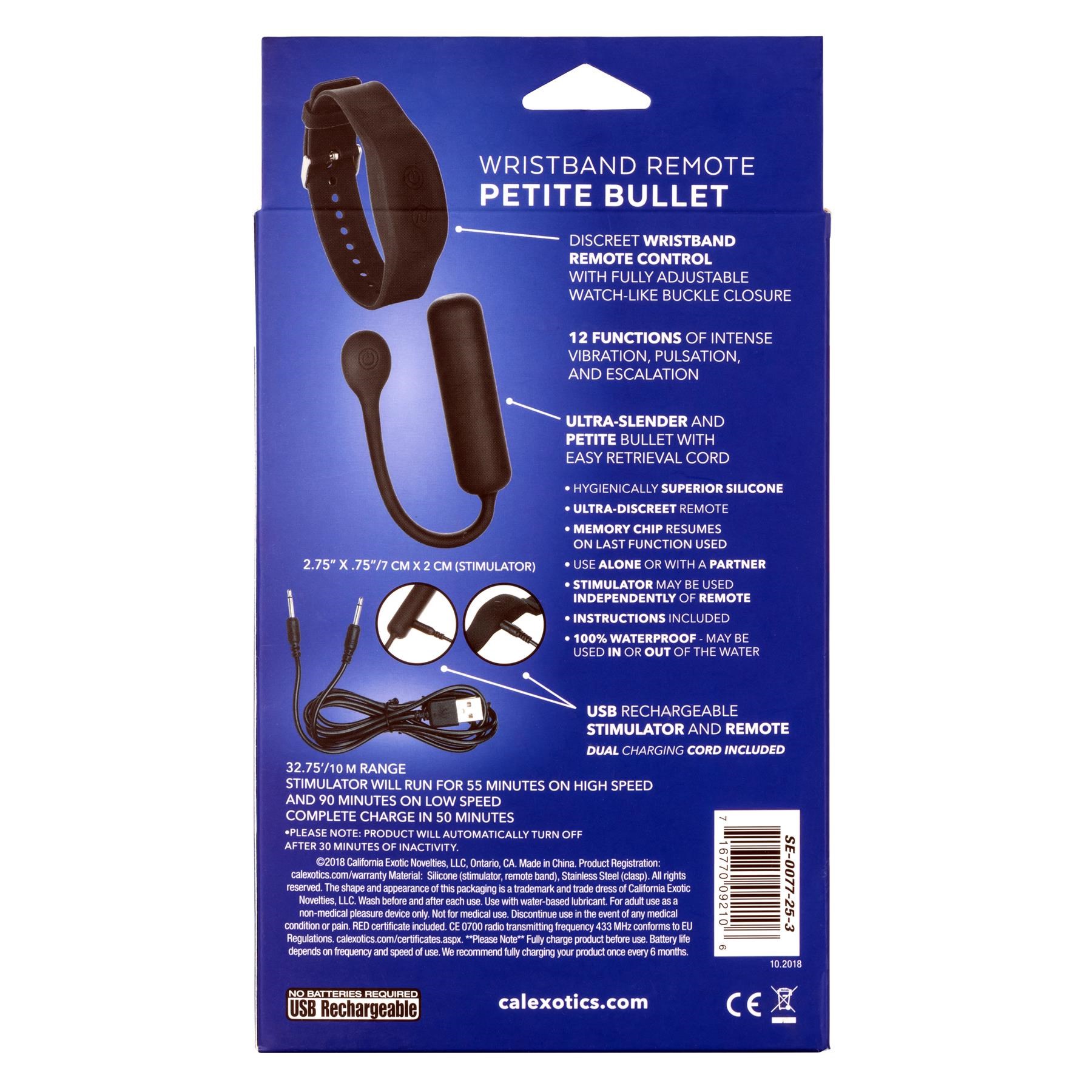 Wristband Remote Petite Bullet - Packaging - Back