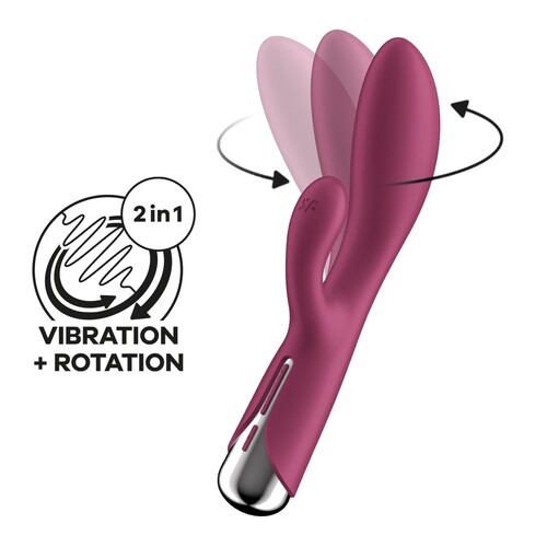 Satisfyer Spinning Rabbit Vibrator - Product Shot - Showing Spinning Motion