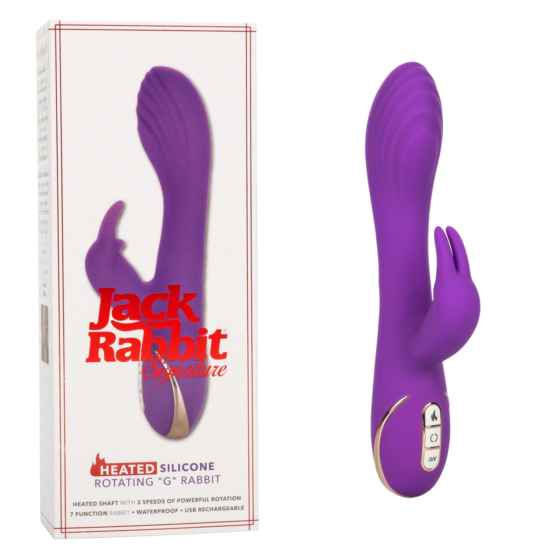 Jack Rabbit Heated Rotating G Rabbit- Product and Packaging