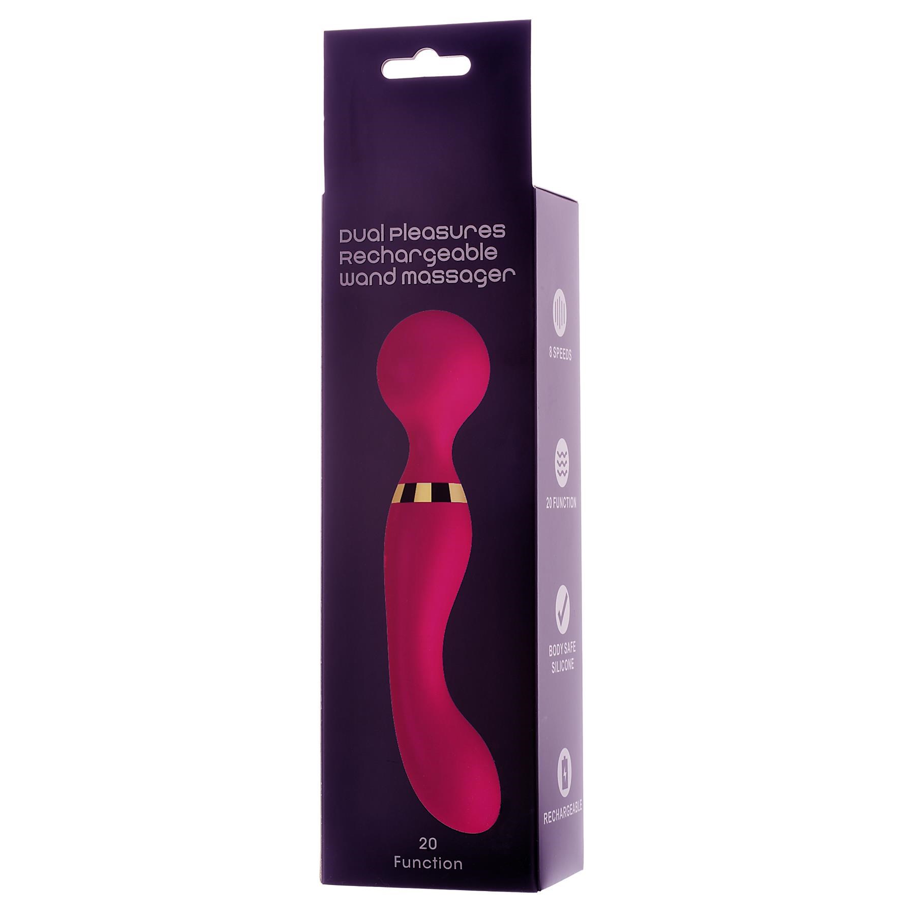 Dual Pleasures Rechargeable Wand Massager- Packaging