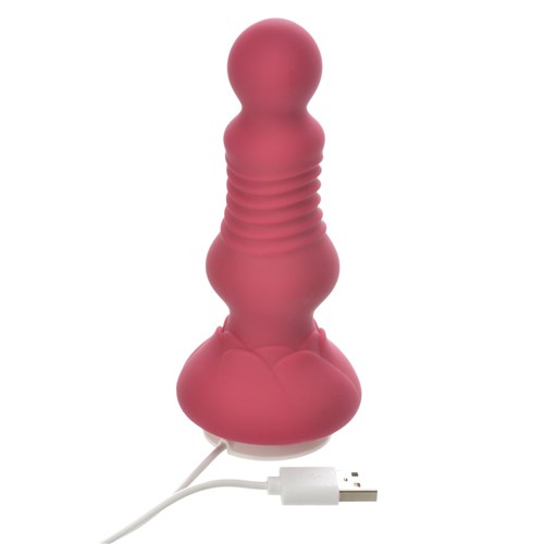 Rosegasm Thrusting Rosebud Remote Control Anal Plug- Showing Where Charging Cable is Placed