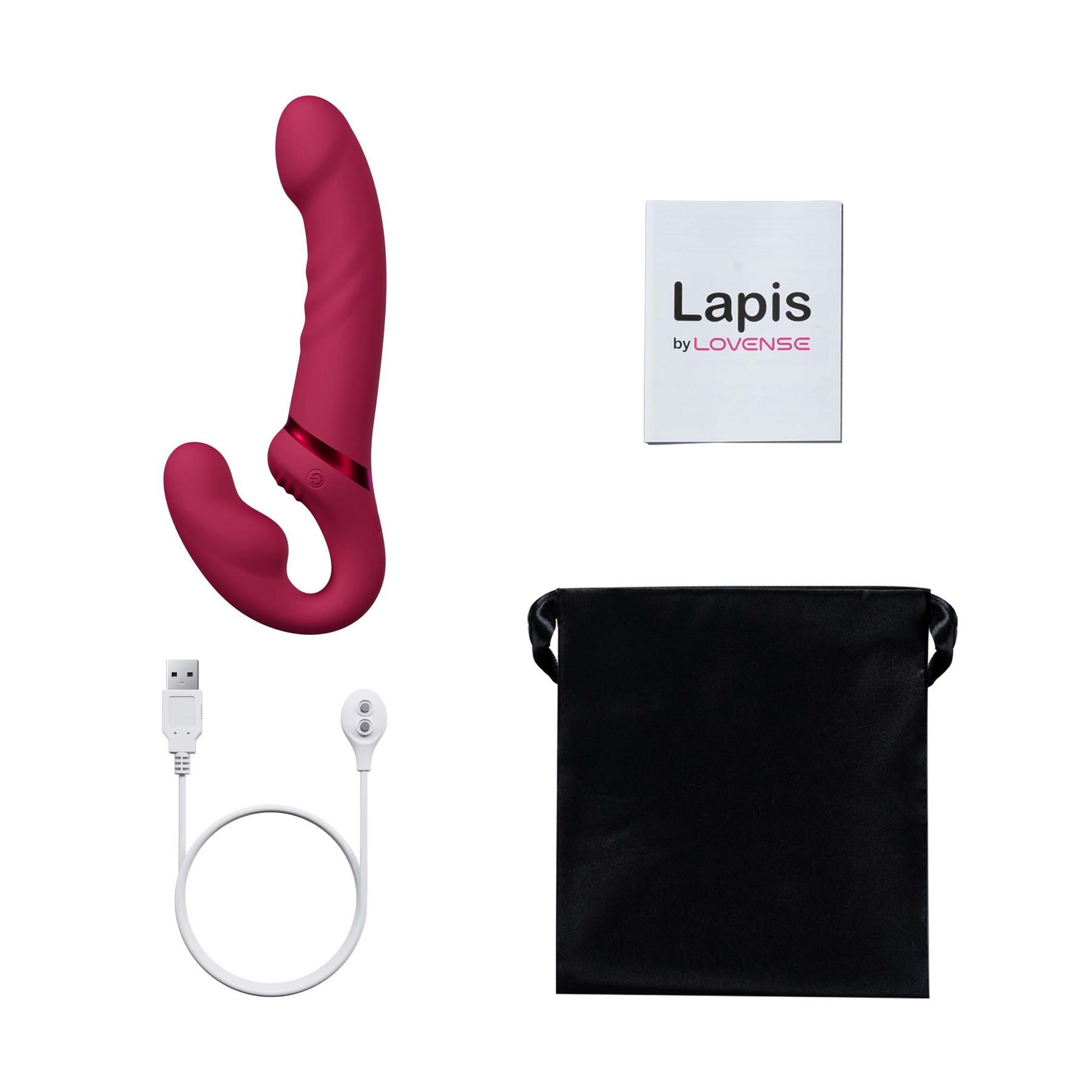 Lovense Lapis Bluetooth Strapless Strap-On - All Components