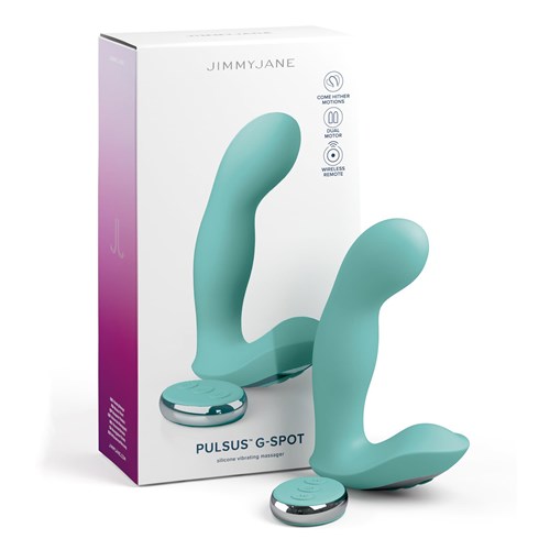 Jimmy Jane Pulsus G-Spot Vibrator With Remote Control - Product and Packaging