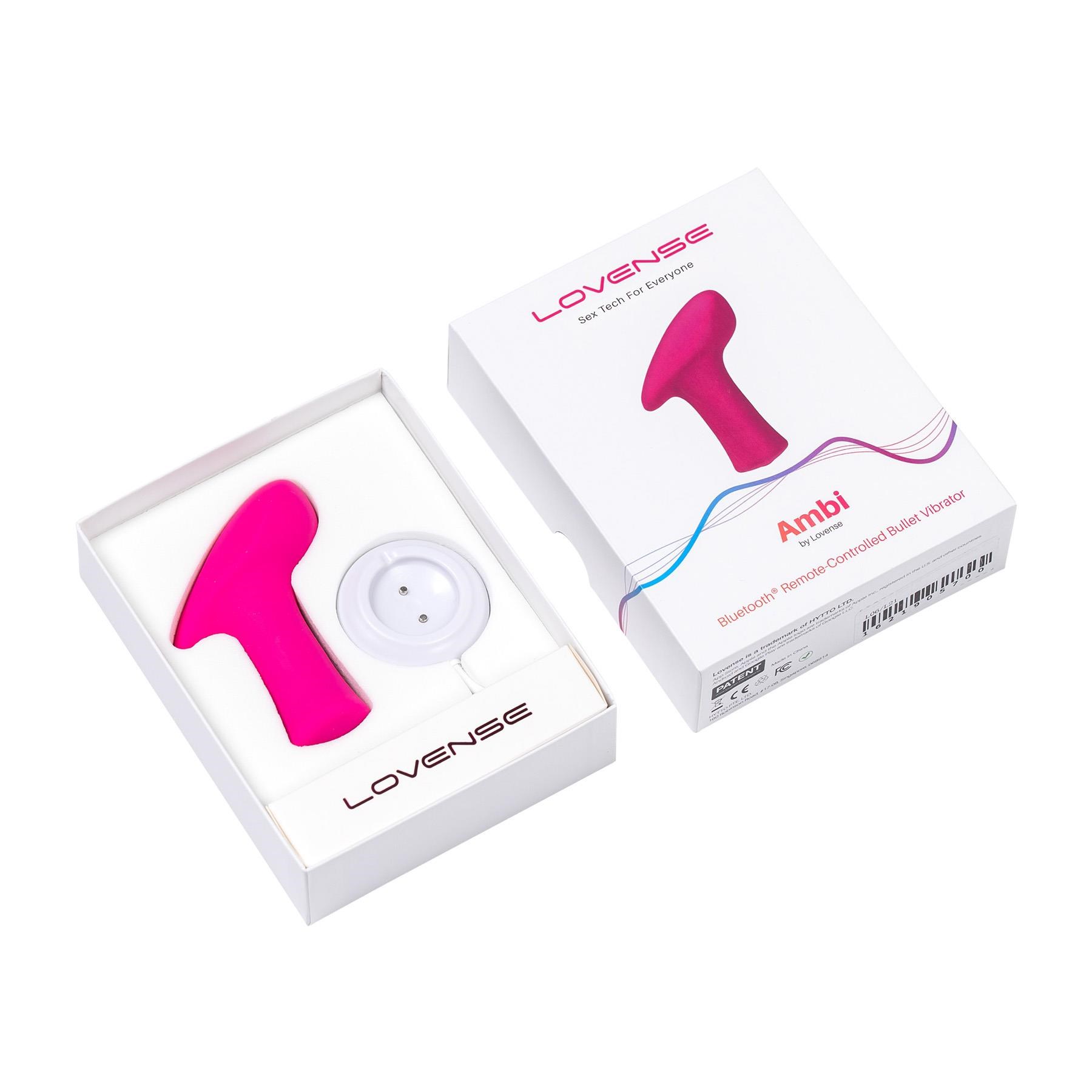 Lovense Bluetooth Ambi Bullet Vibrator - Product and Packaging