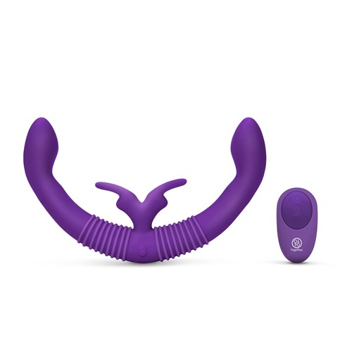 Together Toy Vibrating Double Dildo With Remote Control - Product and Remote