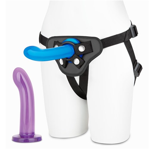Lux Fetish 3 Piece Beginners Strap-On and Pegging Set - Product on Mannequin