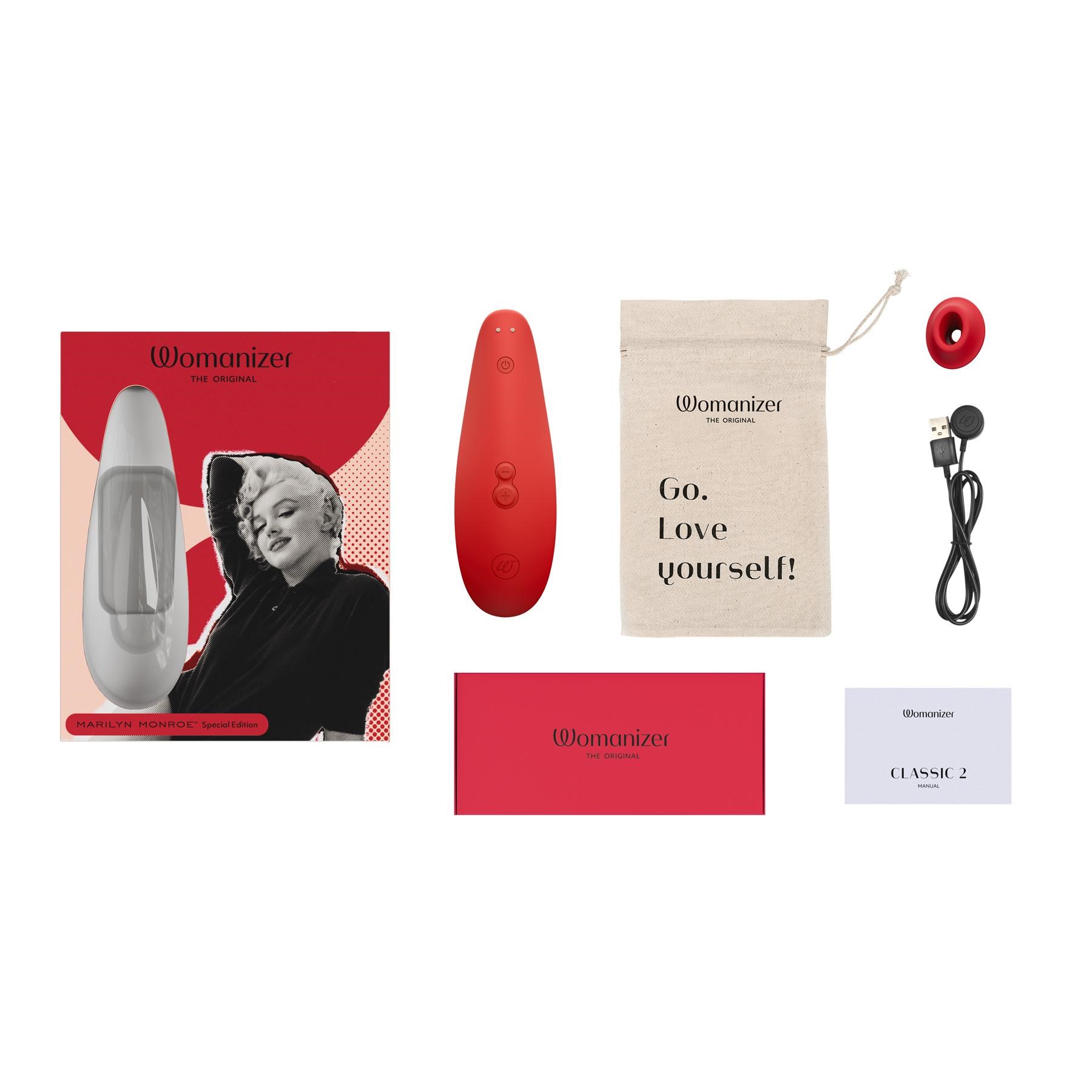 Womanizer Classic - Marylin Monroe Edition- All Components and Packaging