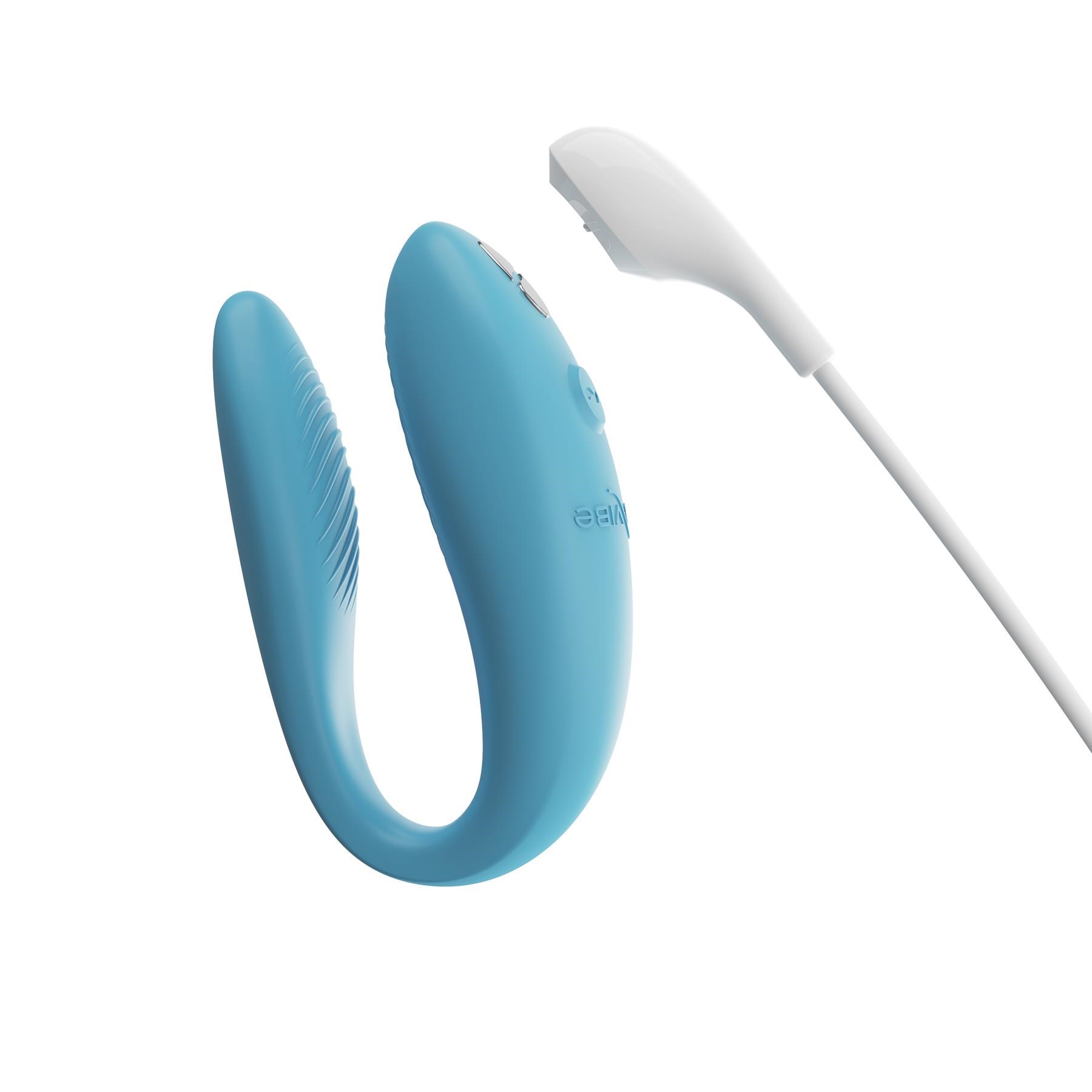 We-Vibe Sync Go Couples Vibrator- Showing Where Charging Cable is Placed