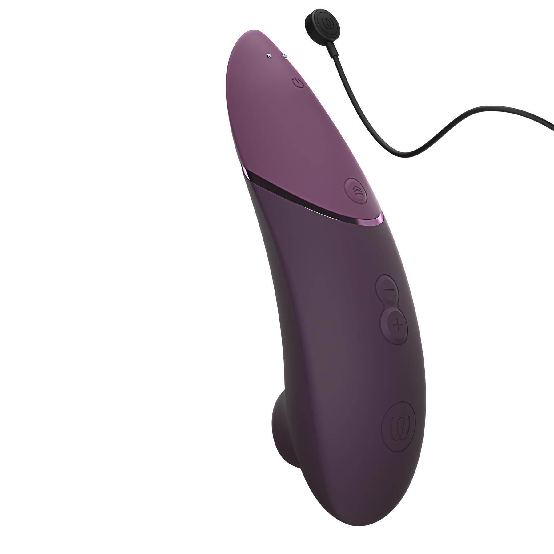 Womanizer Next Pleasure Air Clitoral Stimulator- Showing Where Charging Cable is Placed