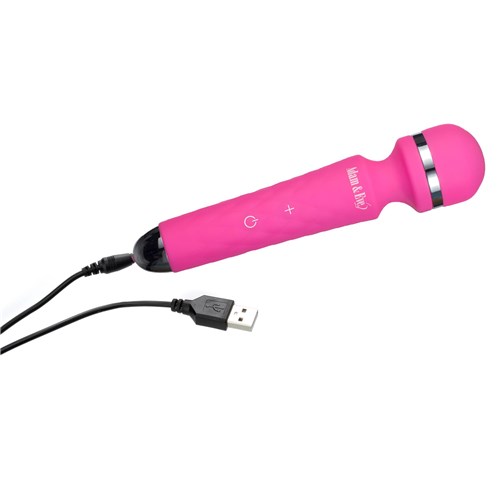 Adam & Eve Peak Wand Massager - Showing Where Charging Cable is Placed