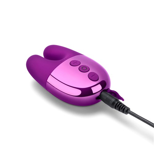 Le Wand Chrome Double Vibrator - Showing Where Charging Cable is Placed