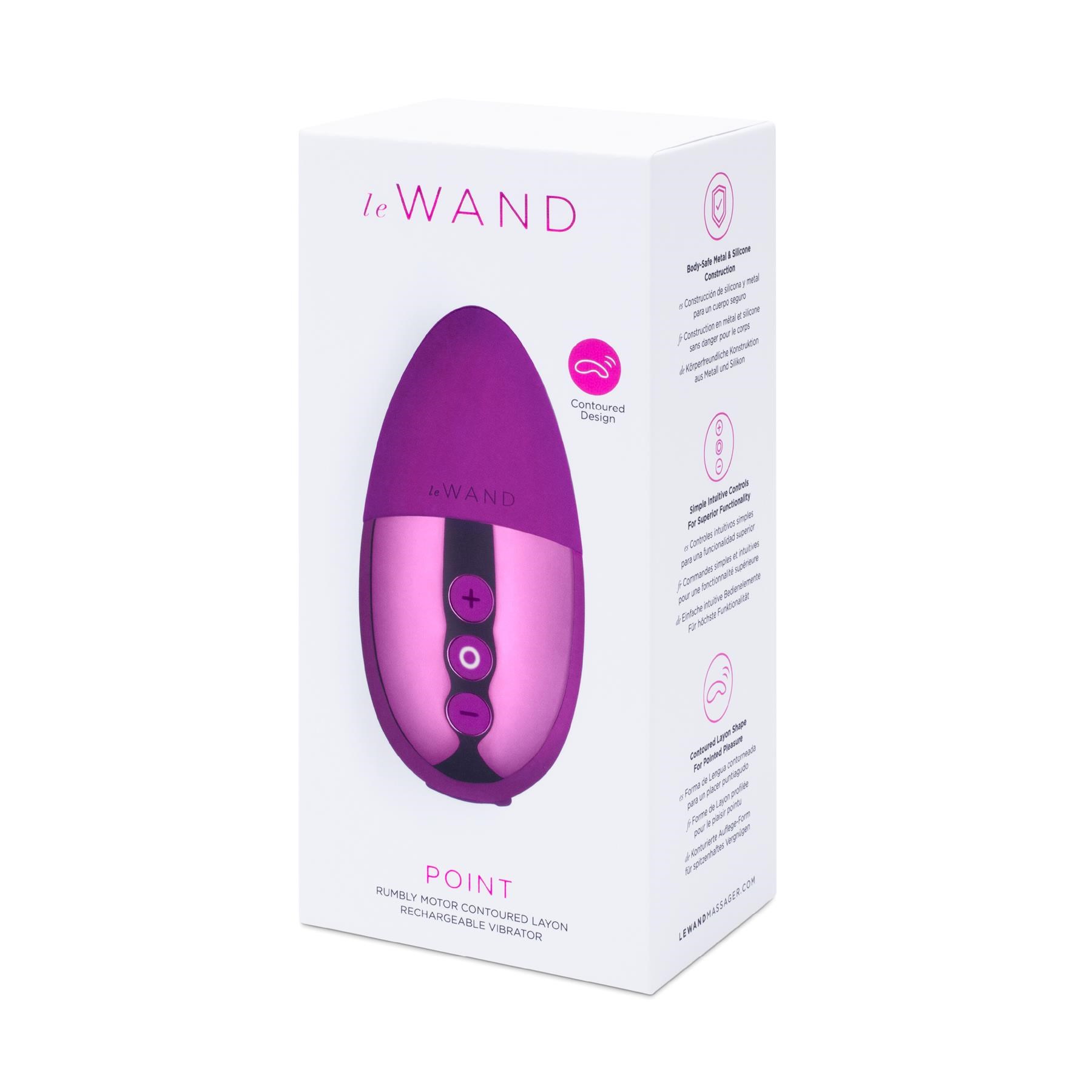 Le Wand Chrome Point Layon Vibrator - Packaging Shot