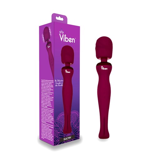 Sultry Rechargeable Wand Massager - Product and Packaging