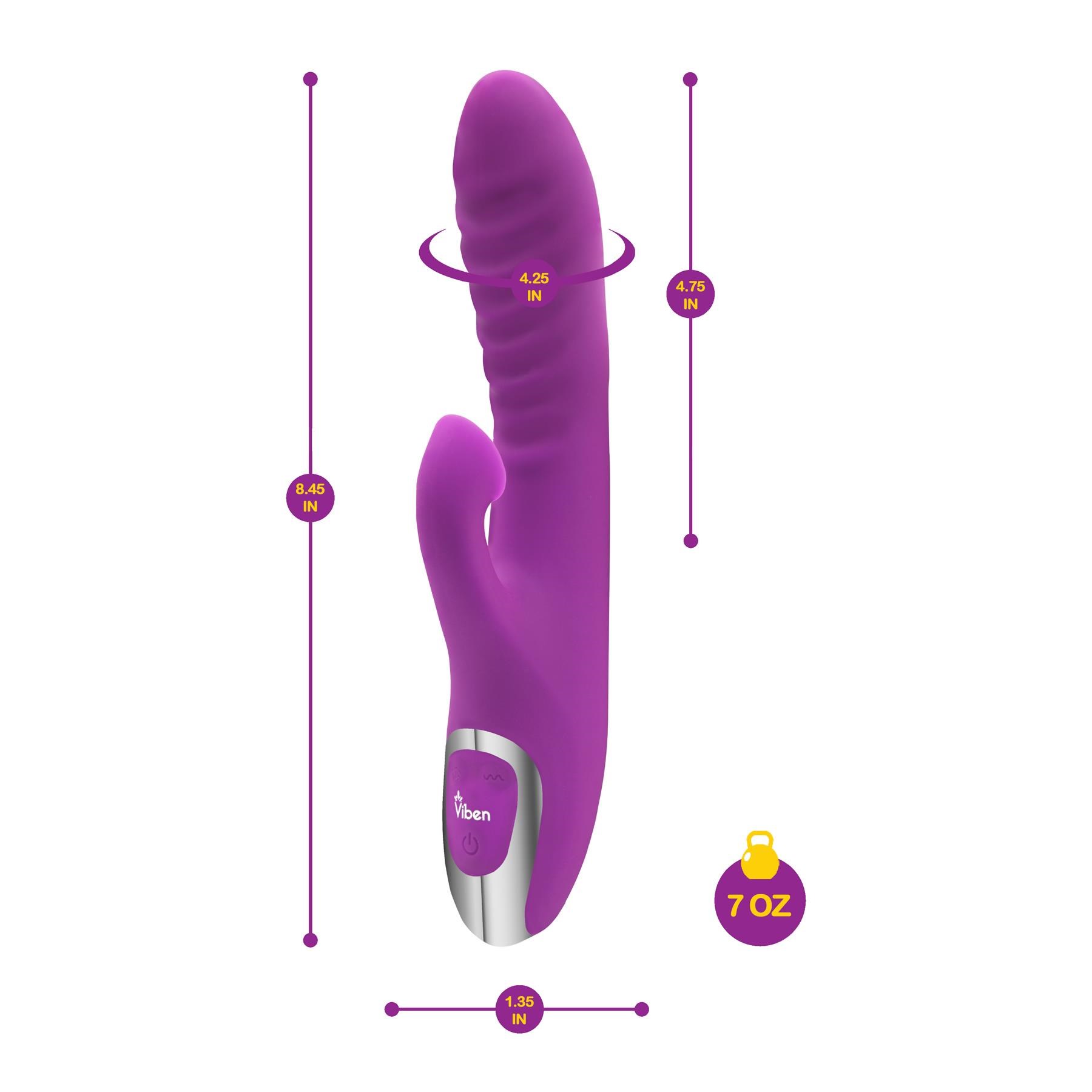 Frenzy Rechargeable Suction Rabbit - Dimensions
