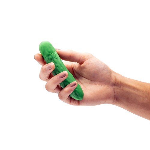 Emojibator Pickle Emoji Vibrator - Hand Shot