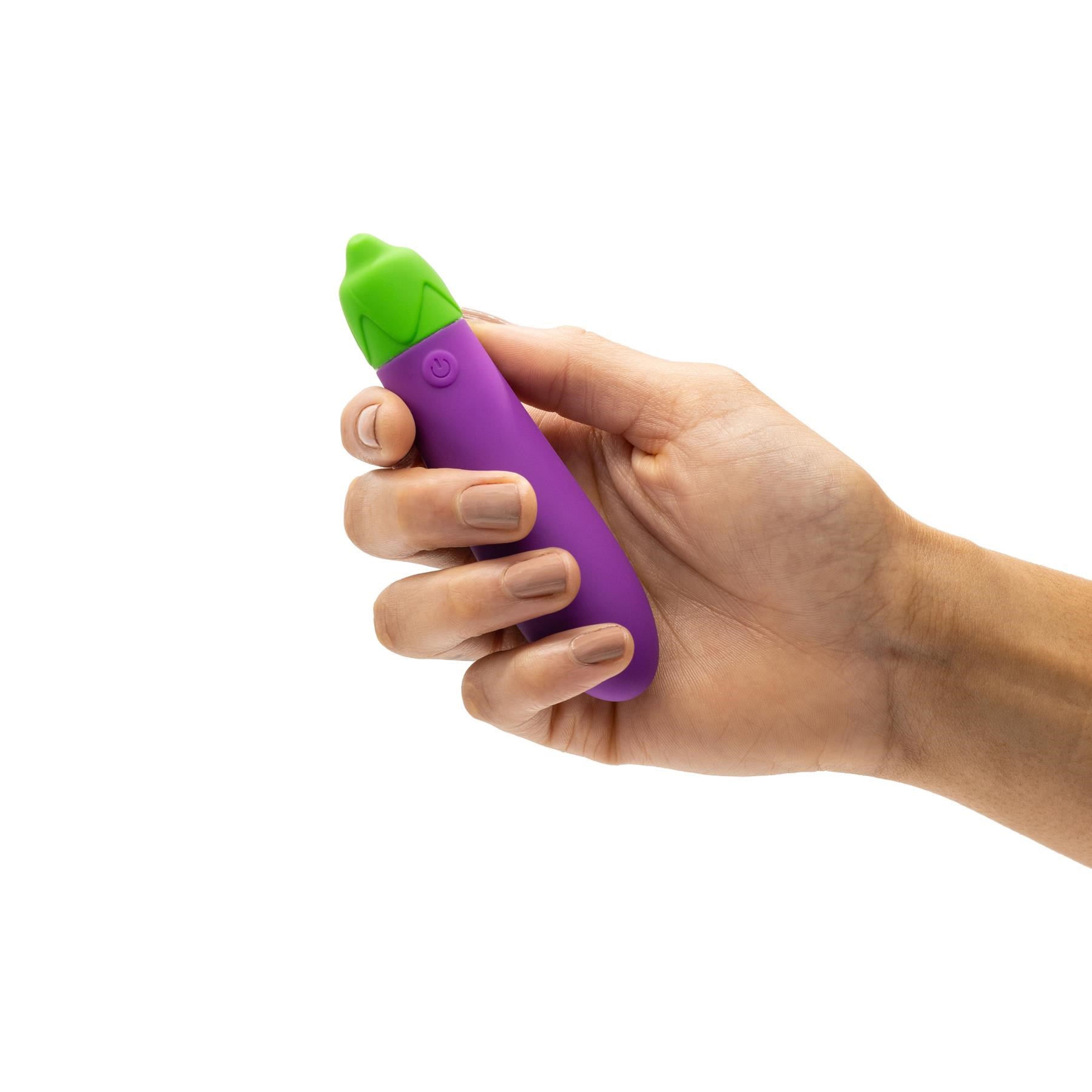 Emojibator Eggplant Emoji Vibrator - Hand Shot