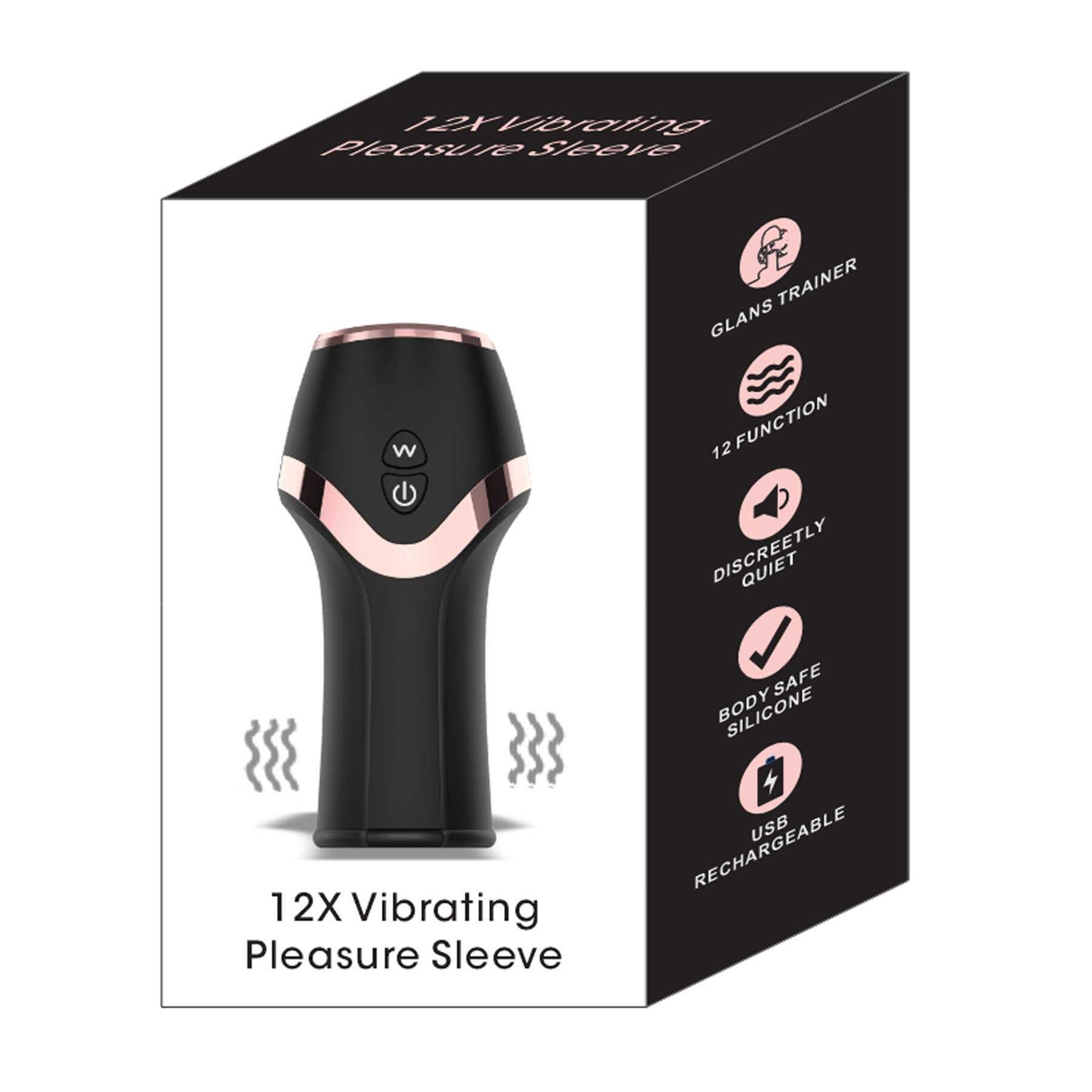 12X VIBRATING PLEASURE SLEEVE box